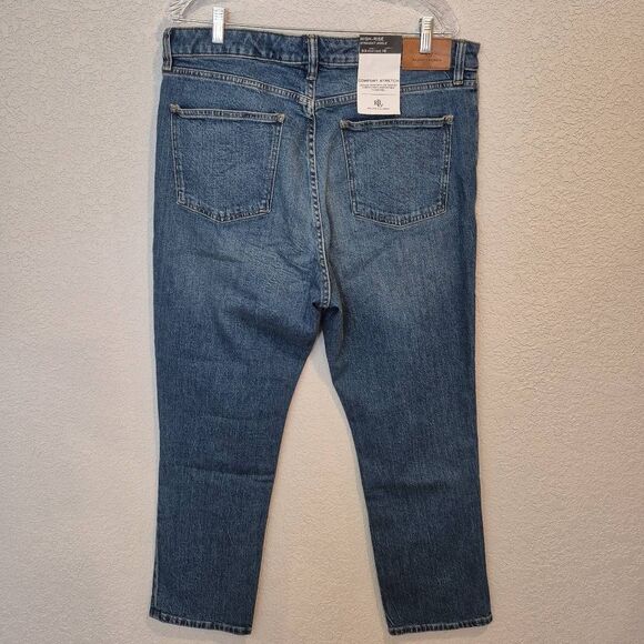 Lauren Ralph Lauren High Rise Straight Ankle Jeans Size 16 - Picture 2 of 8